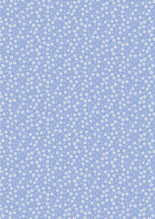 Lewis & Irene Forever Blooms Fabric Collection Interlaced Blossoms on Blue Premium 100% Cotton Quilt Shop Quality Fabrics