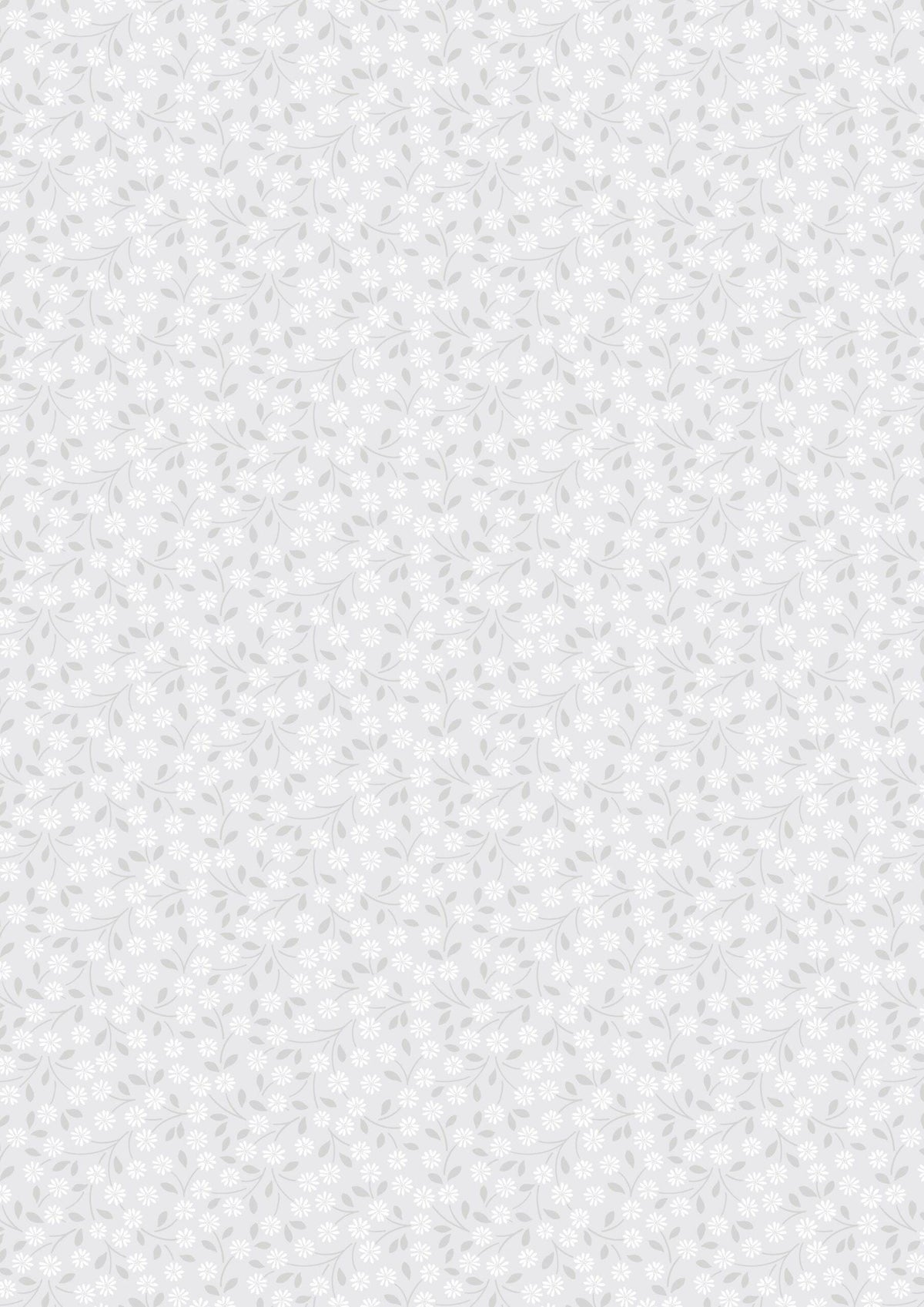 Lewis & Irene Forever Blooms Fabric Collection Interlaced Blossoms on Bright Gray Premium 100% Cotton Quilt Shop Quality Fabrics