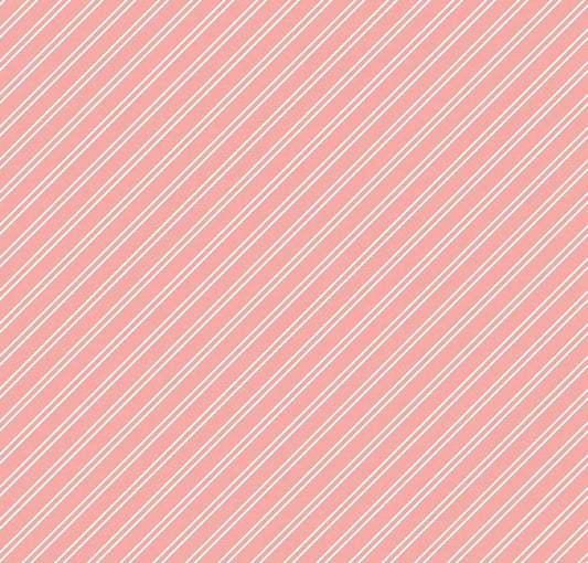 Riley Blake Between The Pages Fabric Collection Stripes on Coral Authentic Premium 100% Cotton Quilt Shop Quality Fabrics