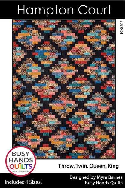 Busy Hands Quilts Hampton Court Quilt Pattern - 4 Size Variations Per Pattern BUS0401