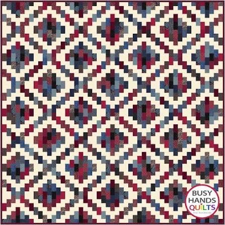 Busy Hands Quilts Brick Cottage Lane 2 Quilt Pattern BUS0121 - 5 Size Variations Per Pattern
