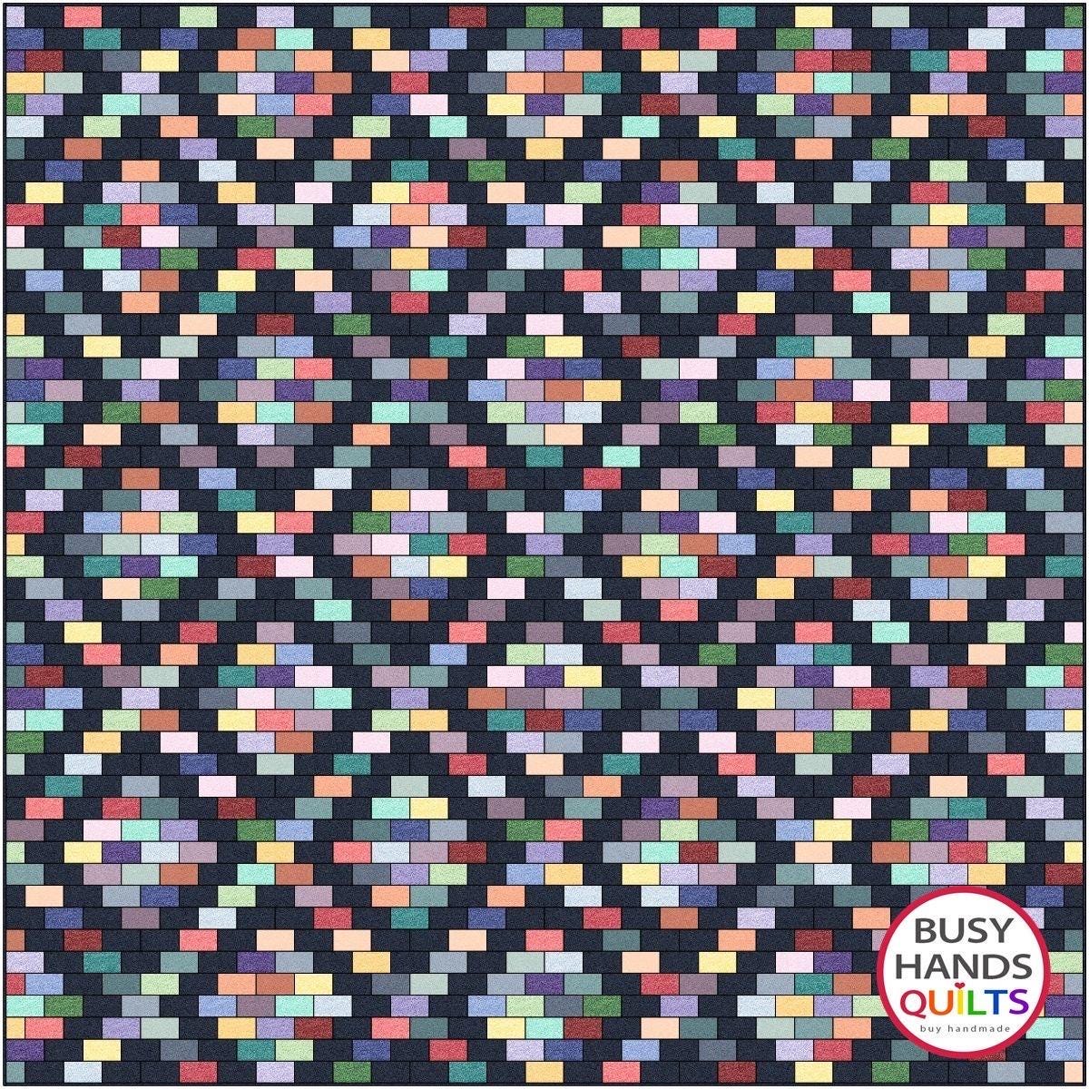 Busy Hands Quilts Brick Cottage Lane 2 Quilt Pattern BUS0121 - 5 Size Variations Per Pattern