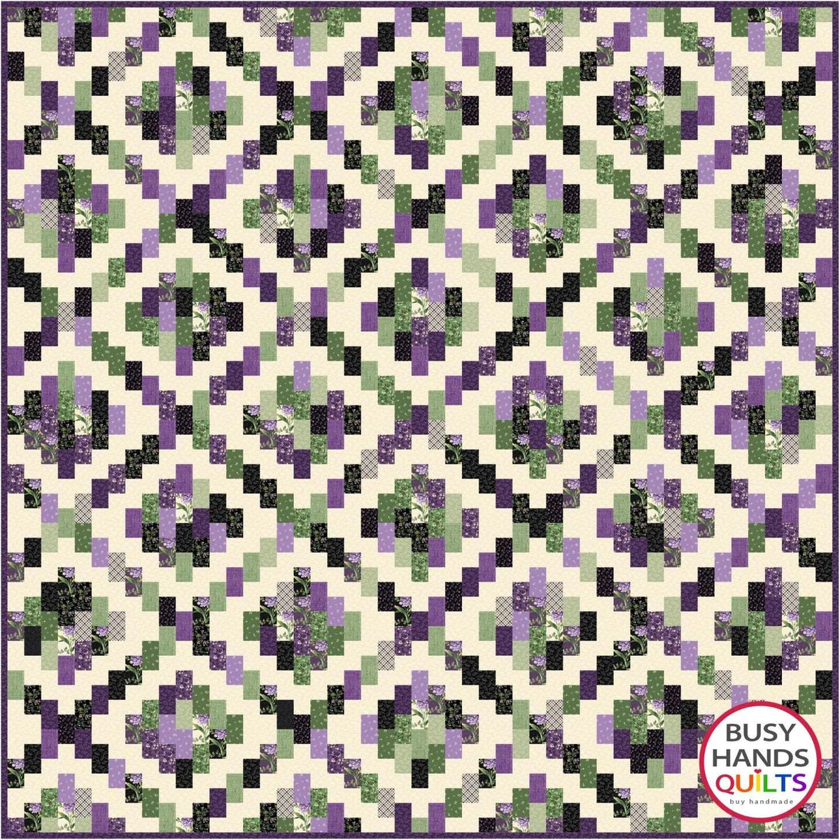 Busy Hands Quilts Brick Cottage Lane 2 Quilt Pattern BUS0121 - 5 Size Variations Per Pattern