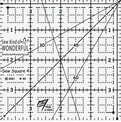 Sew Kind of Wonderful Posh Summer Wall Quilt Pattern #493 Finished Size: 28"x38.5" (SKW Rulers Sold Separately)
