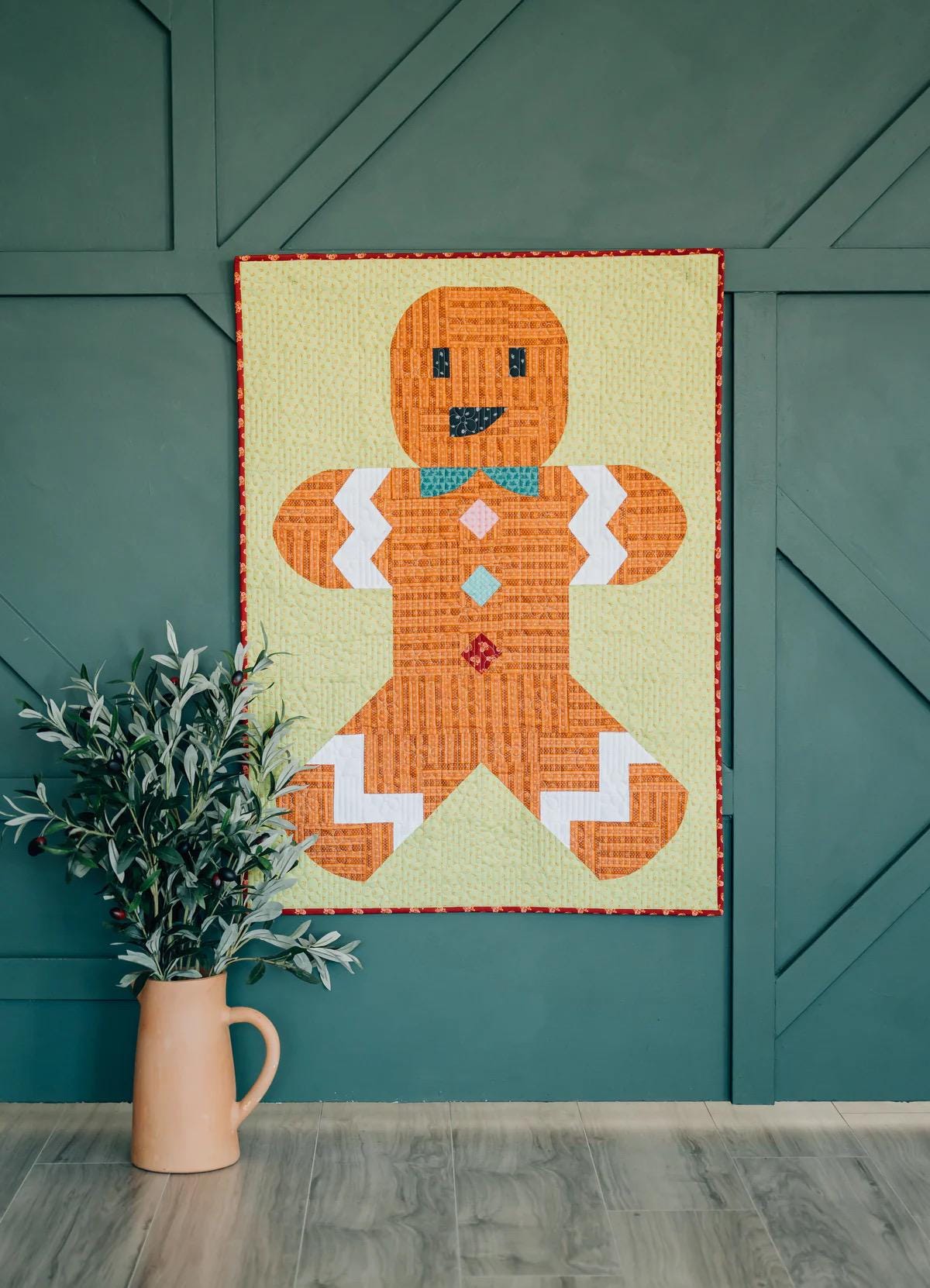 Sew Kind of Wonderful Posh Ginger Wallhanging Pattern Finished Size: 28"x38.5" (SKW Rulers Sold Separately)