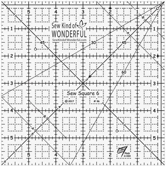 Sew Kind of Wonderful Crossfit Quilt Pattern #494 Finished Size: 77"x77" (SKW Rulers Sold Separately)