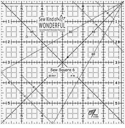 Sew Kind of Wonderful Crossfit Quilt Pattern #494 Finished Size: 77"x77" (SKW Rulers Sold Separately)