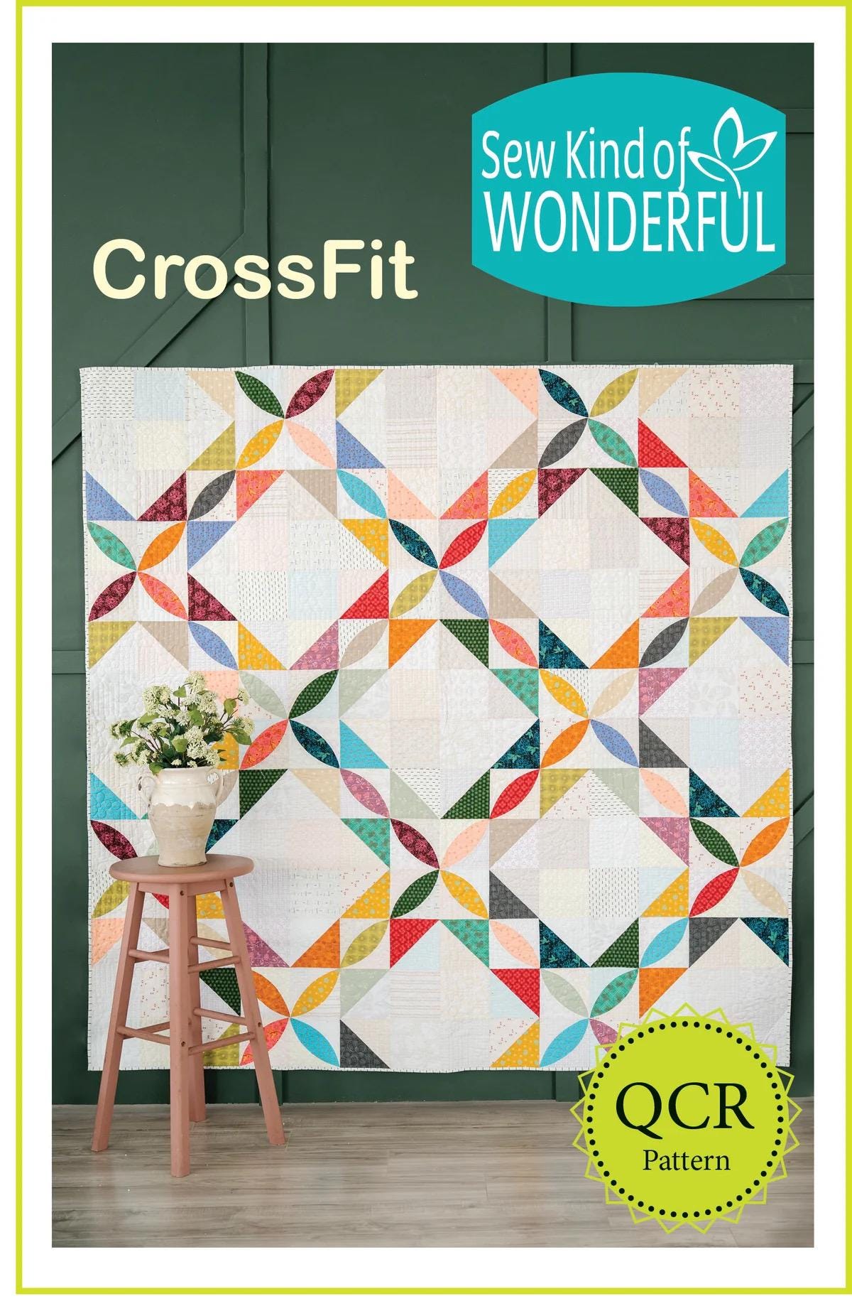 Sew Kind of Wonderful Crossfit Quilt Pattern #494 Finished Size: 77"x77" (SKW Rulers Sold Separately)