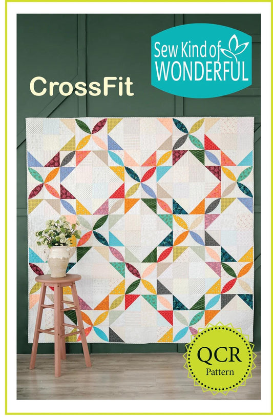 Sew Kind of Wonderful Crossfit Quilt Pattern #494 Finished Size: 77"x77" (SKW Rulers Sold Separately)