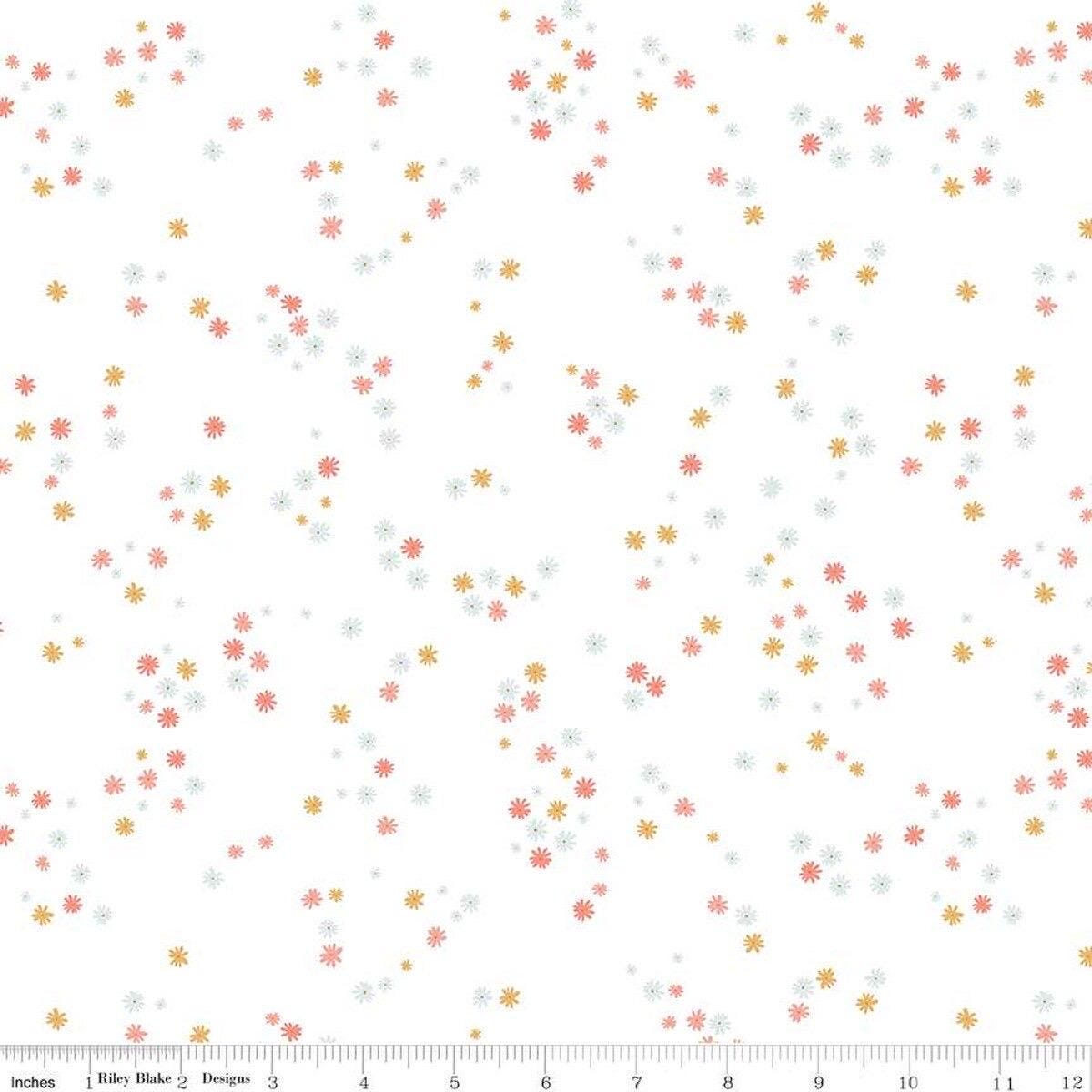 Riley Blake Between The Pages Fabric Collection Flowers on White Authentic Premium 100% Cotton Quilt Shop Quality Fabrics