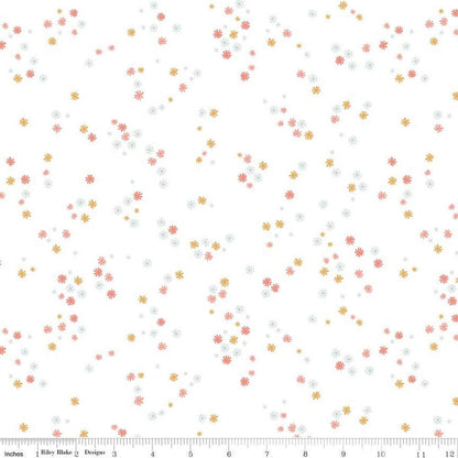 Riley Blake Between The Pages Fabric Collection Flowers on White Authentic Premium 100% Cotton Quilt Shop Quality Fabrics