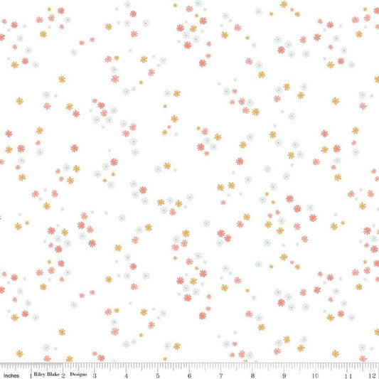 Riley Blake Between The Pages Fabric Collection Flowers on White Authentic Premium 100% Cotton Quilt Shop Quality Fabrics