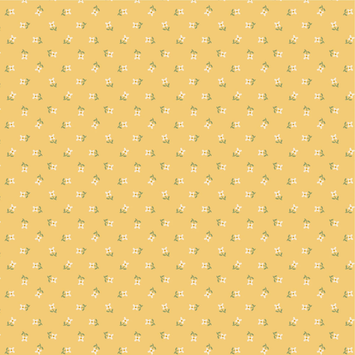 Poppie Cotton My Favorite Things Fabric Collection Vintage Apron on Yellow Authentic Premium 100% Cotton Fabrics