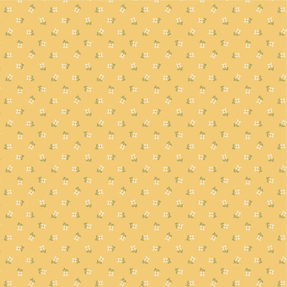 Poppie Cotton My Favorite Things Fabric Collection Vintage Apron on Yellow Authentic Premium 100% Cotton Fabrics