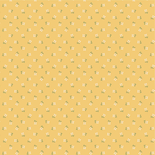 Poppie Cotton My Favorite Things Fabric Collection Vintage Apron on Yellow Authentic Premium 100% Cotton Fabrics