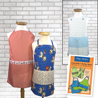 Mary Mulari Little Sister & Brother Reversible Apron Pattern - 3 Versions Per Pattern MP14