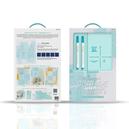 Kimberbebll Clear Blue Tiles Expansion Set 2 - Works WIth Large-Scale Quilting Designs KDTL113