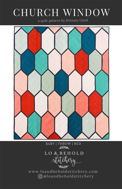 LIMITED EDITION!! Lo and Behold Church Window Baby Quilt Kit Featuring Lewis & Irene Bumbleberries Fabric Collection Finished Size: 38"x39"