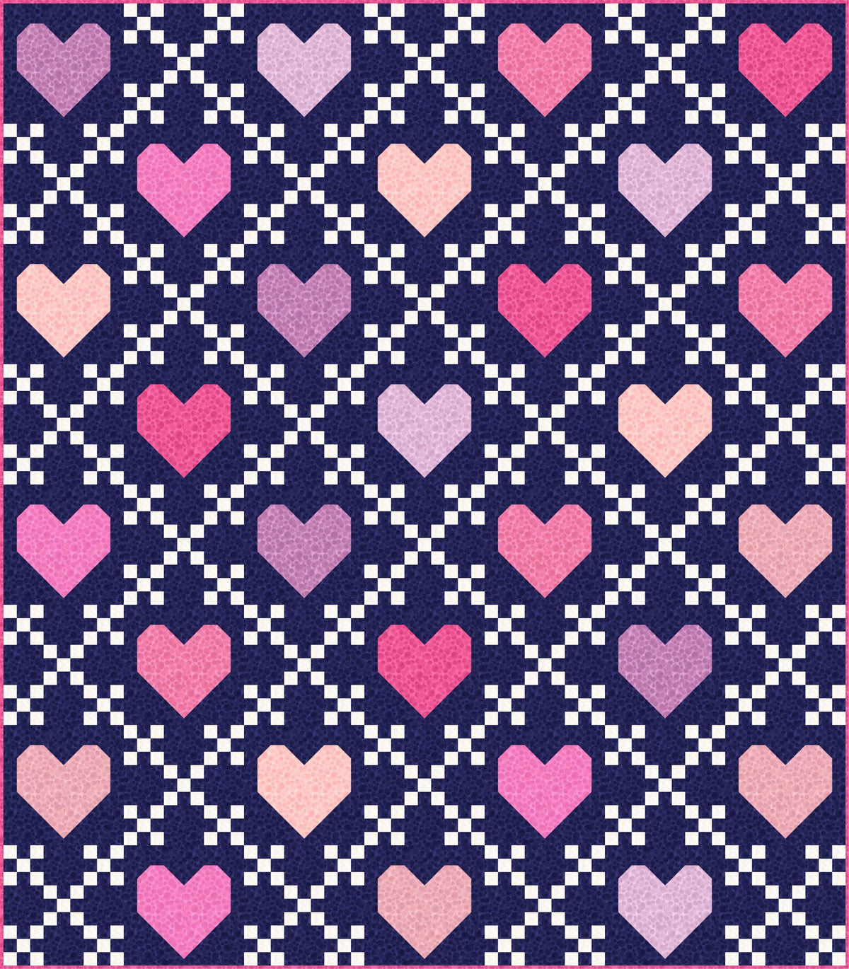 LIMITED EDITION!! Lo and Behold Heirloom Hearts Quilt Kit Featuring Lewis & Irene Bumbleberries Fabric Collection Finished Size: 63"x72"