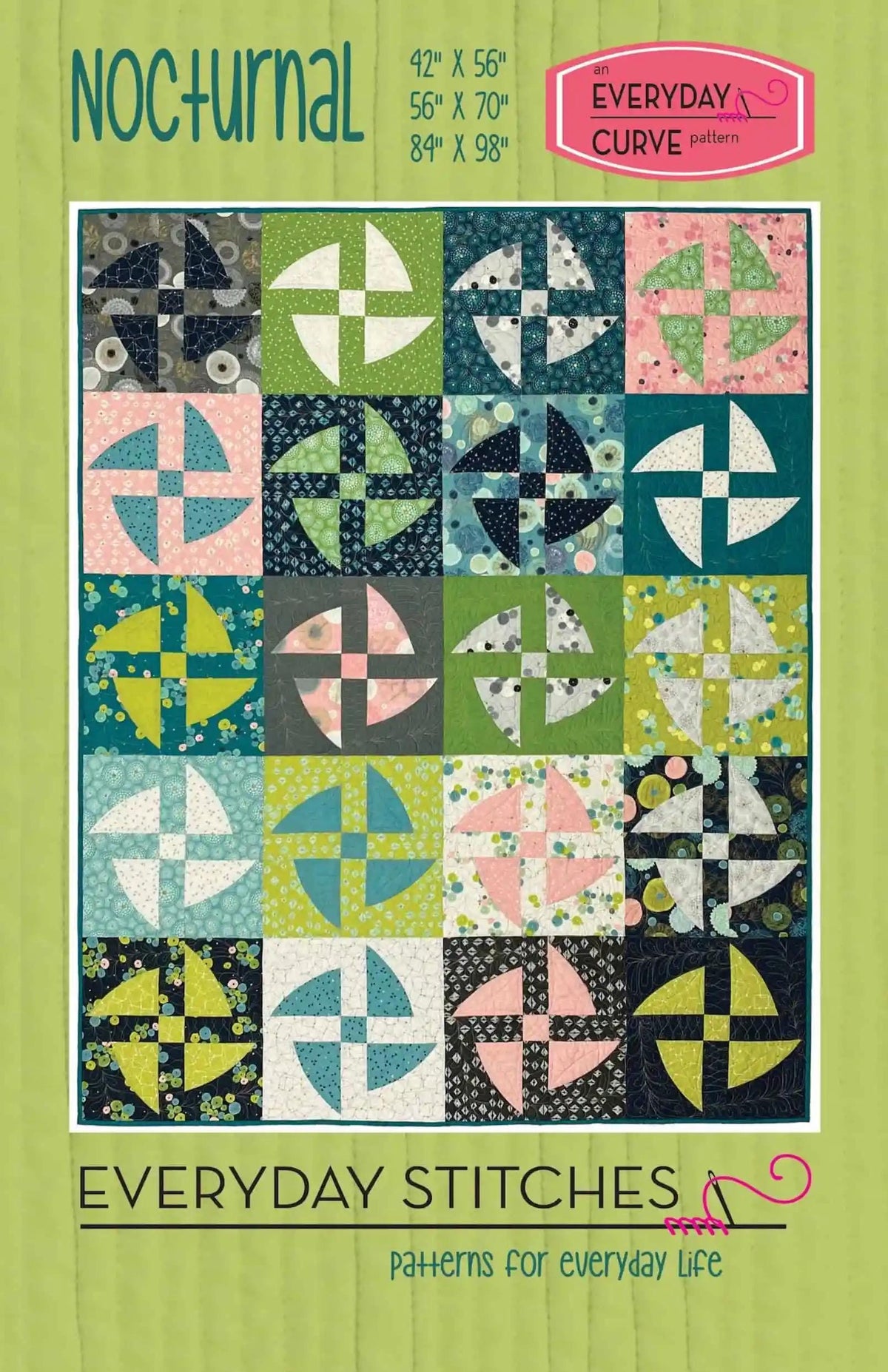 Everyday Stitches Nocturnal Quilt Pattern - 3 Size Variations Per Pattern ES-515-NOC