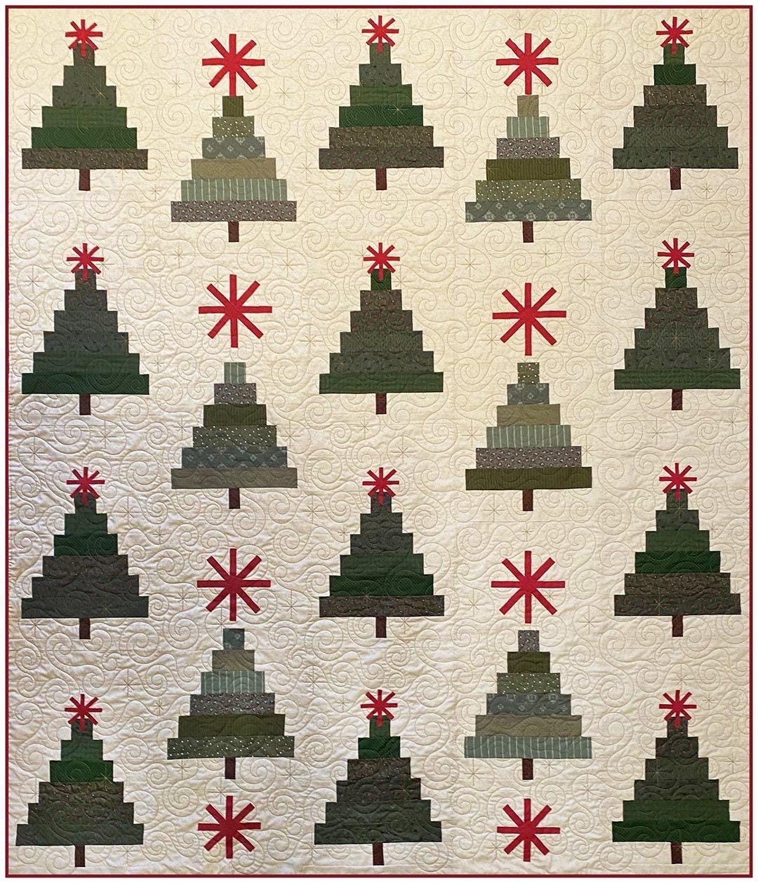 Cotton Street Commons Starlight Tree Farm Quilt Pattern Finished Size 70”x81”