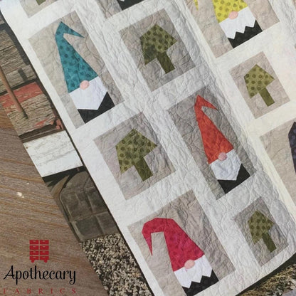 Cotton Street Commons A Tale of Two Gnomes Quilt Pattern Finished Size 60”x72”