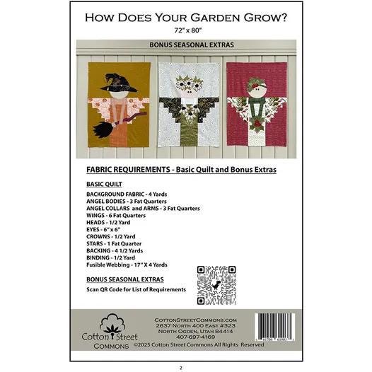 PDF Cotton Street Commons How Does Your Garden Grow Quilt Pattern Finished Size: 72"x80"