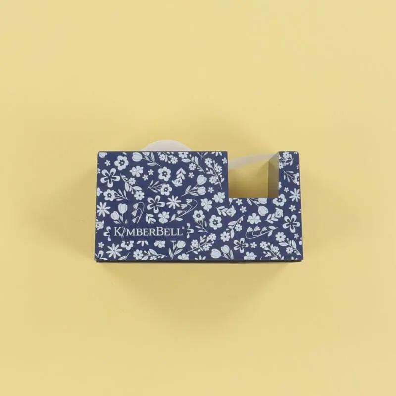 Kimberbell Navy Floral Paper Tape Dispenser Size: 2" x 2.75" x 5.25"