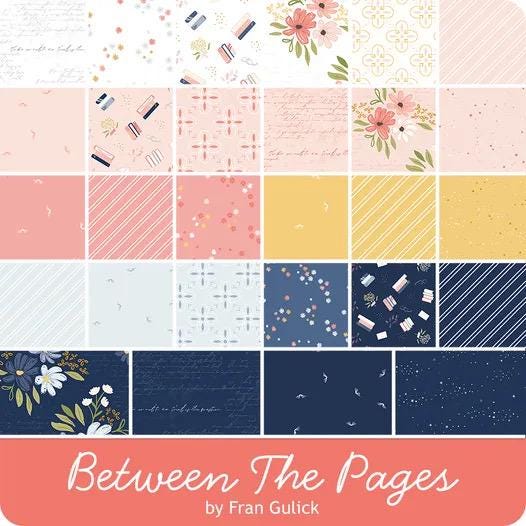 Riley Blake Between The Pages Fabric Collection Flowers on White Authentic Premium 100% Cotton Quilt Shop Quality Fabrics