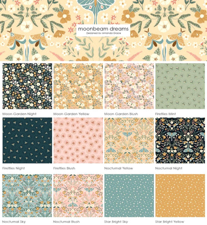 LIMITED EDITION!! Poppie Cotton Moonbeam Nights Quilt Kit Featuring Poppie Cotton Moonbeam Dreams Fabric Collection Finished Size: 70"x82"
