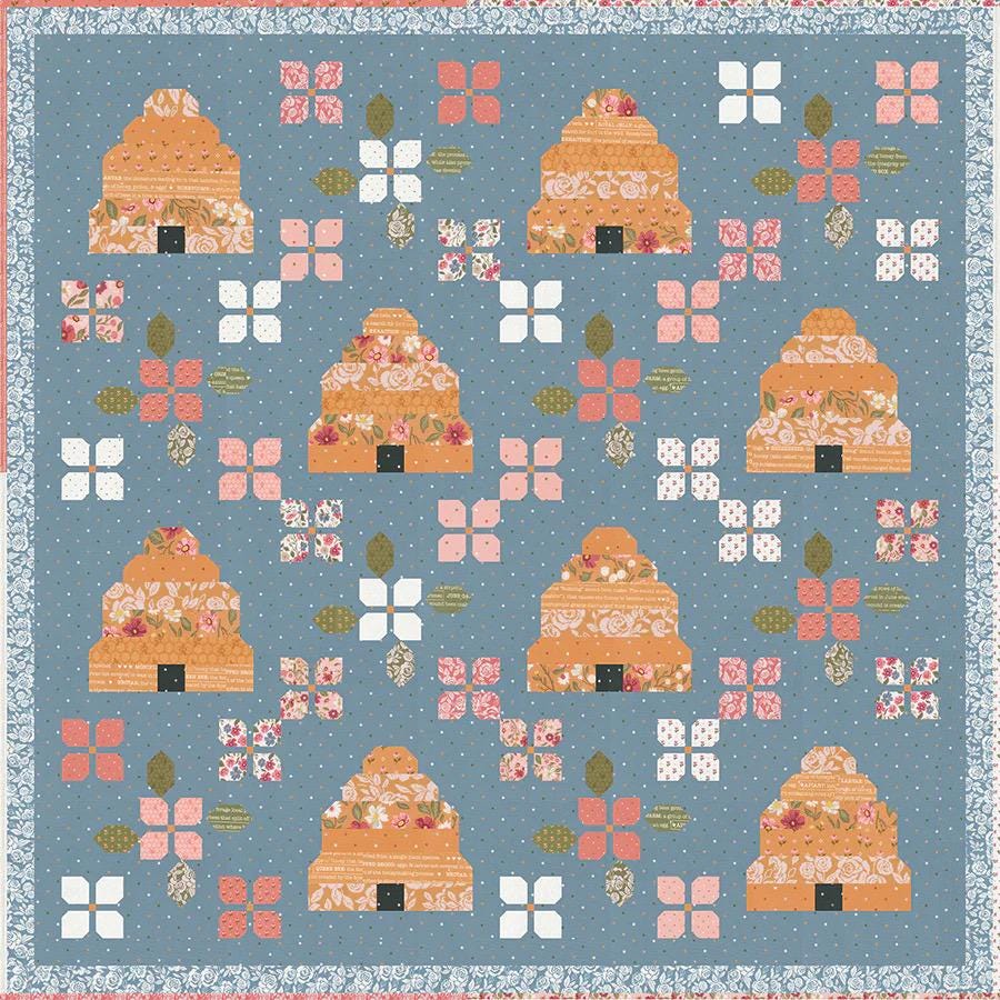 Lella Boutique Bloom & Buzz Quilt Pattern Finished Size: 72.5" x 72.5" LB247