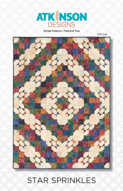 Atkinson Designs Star Sprinkles Quilt Pattern - 5 Size Variations Per Pattern ATK-141