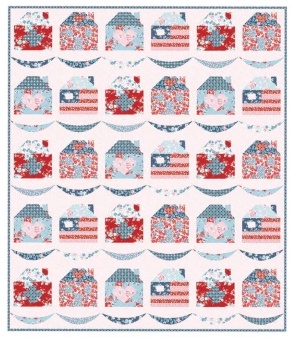 LIMITED EDITION!! Poppie Cotton Dream Home Quilt Kit Featuring Poppie Cotton Elise Fabric Collection Finished Size: 60"x70"