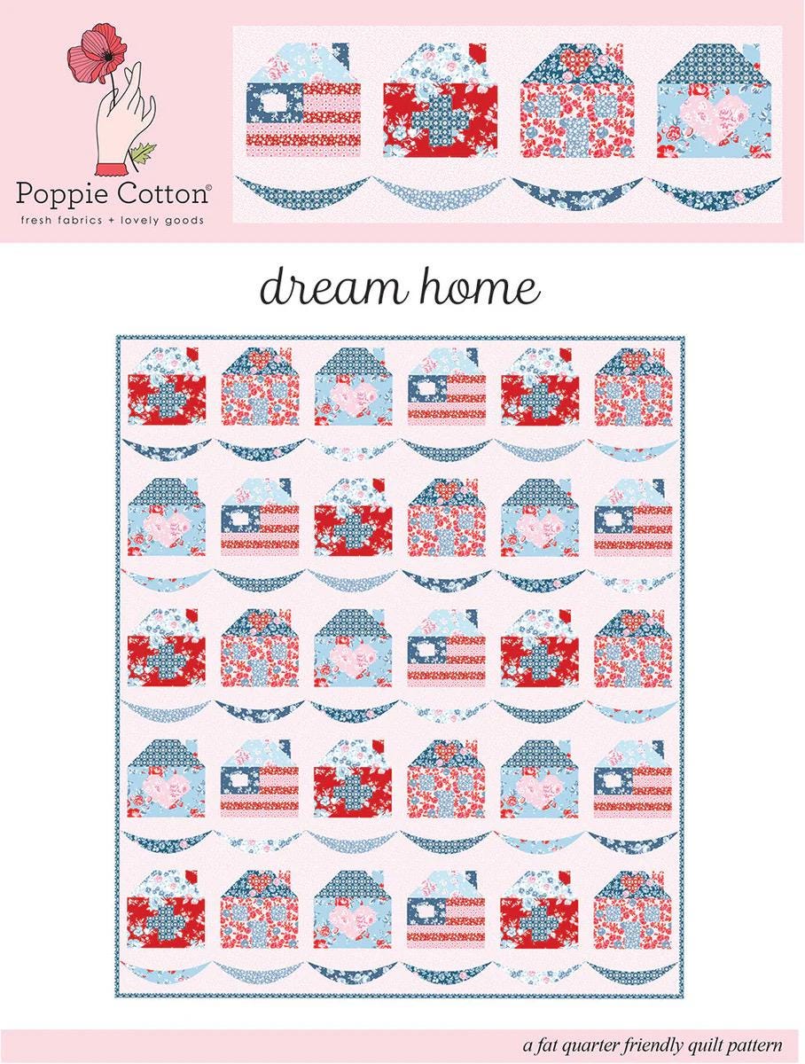 LIMITED EDITION!! Poppie Cotton Dream Home Quilt Kit Featuring Poppie Cotton Elise Fabric Collection Finished Size: 60"x70"