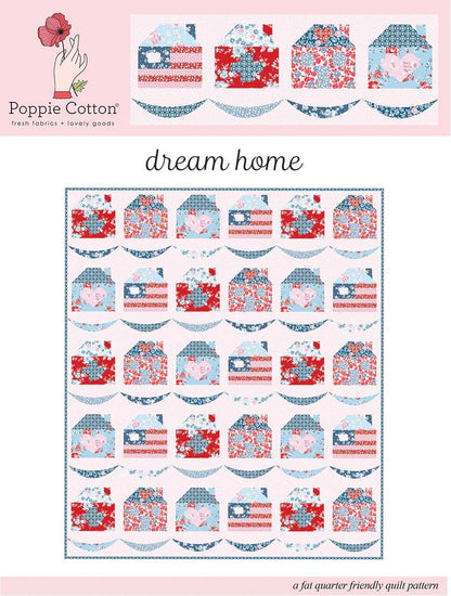 LIMITED EDITION!! Poppie Cotton Dream Home Quilt Kit Featuring Poppie Cotton Elise Fabric Collection Finished Size: 60"x70"