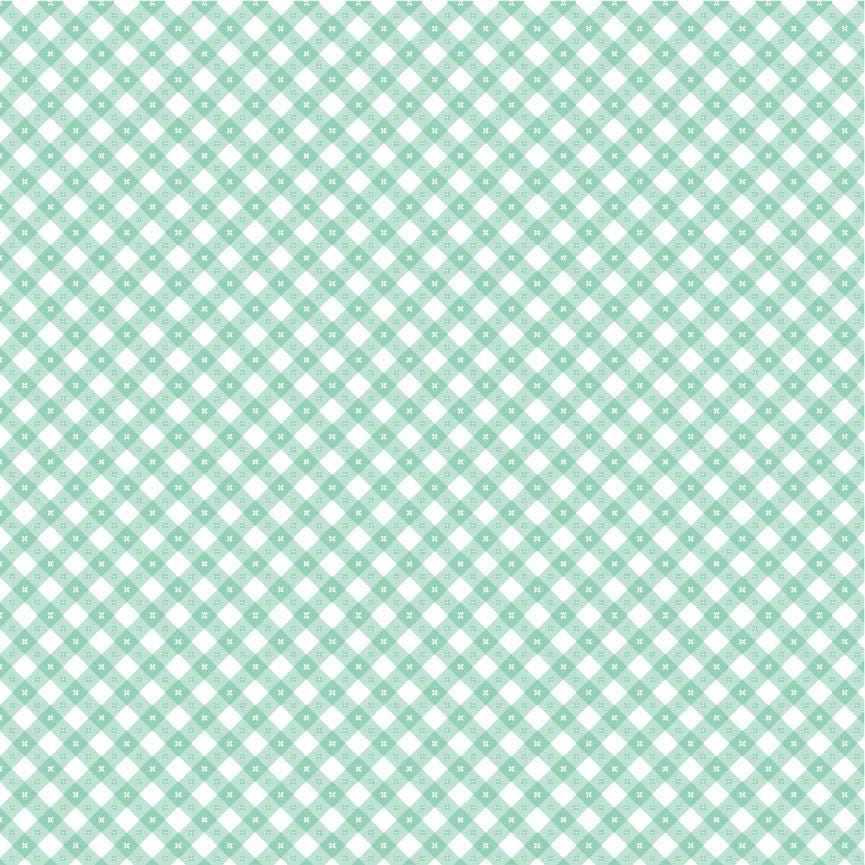 Poppie Cotton Farmhouse Favorites Fabric Collection Gingham Picnic on Cool Pool Mint Authentic Premium 100% Cotton Fabrics