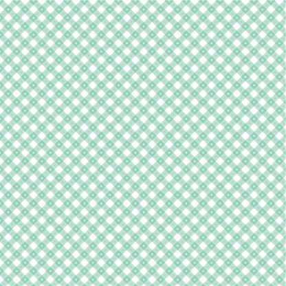 Poppie Cotton Farmhouse Favorites Fabric Collection Gingham Picnic on Cool Pool Mint Authentic Premium 100% Cotton Fabrics