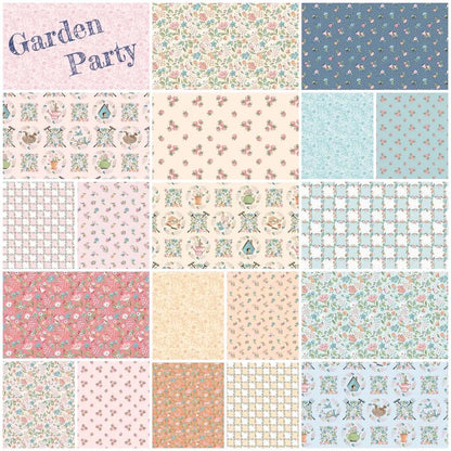 Poppie Cotton Garden Party Fabric Collection Sweet Wreaths on Yellow Authentic Premium 100% Cotton Quilt Shop Quality Fabrics