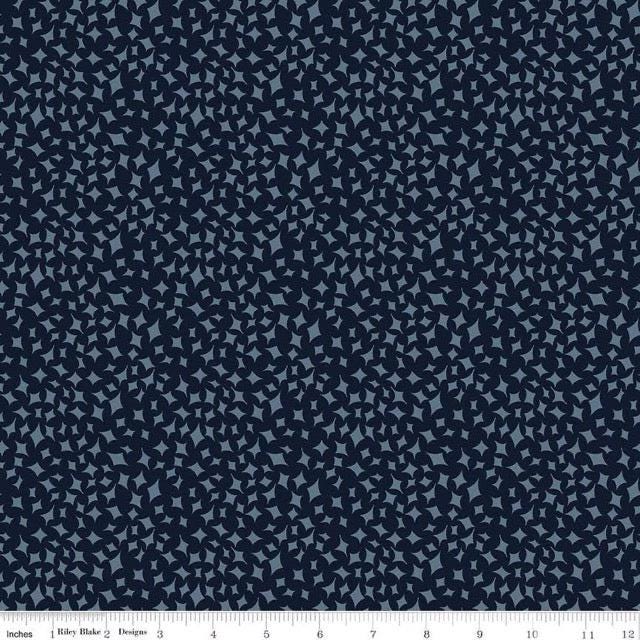 Riley Blake Curated Blooms Fabric Collection Curated Blooms on Point on Midnight Authentic Premium 100% Cotton Quilt Shop Quality Fabrics