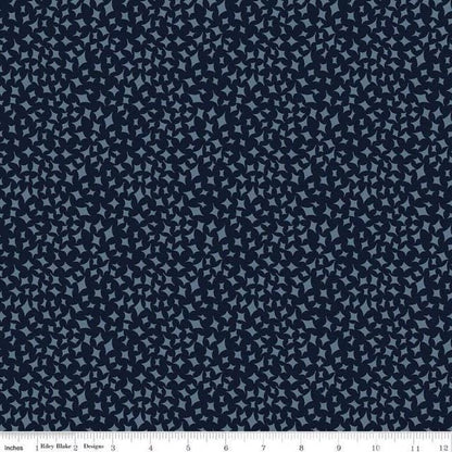 Riley Blake Curated Blooms Fabric Collection Curated Blooms on Point on Midnight Authentic Premium 100% Cotton Quilt Shop Quality Fabrics