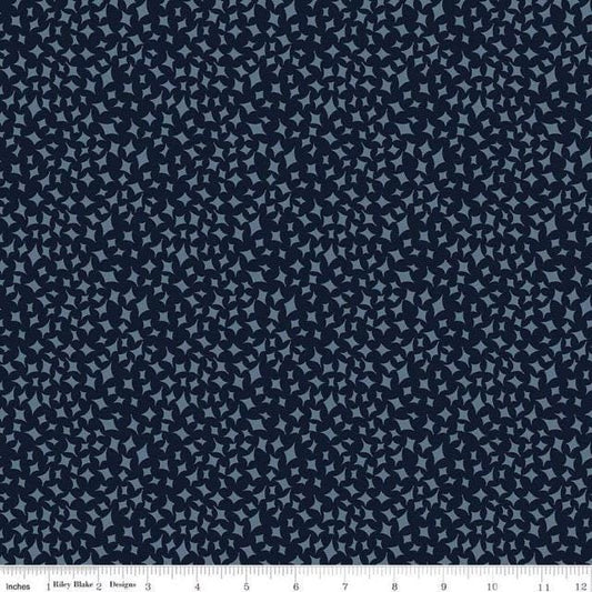 Riley Blake Curated Blooms Fabric Collection Curated Blooms on Point on Midnight Authentic Premium 100% Cotton Quilt Shop Quality Fabrics