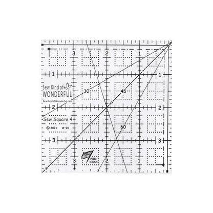 Sew Kind of Wonderful Aunty Iris Quilt Pattern Finished Size: 63"x63" (SKW Rulers Sold Separately)