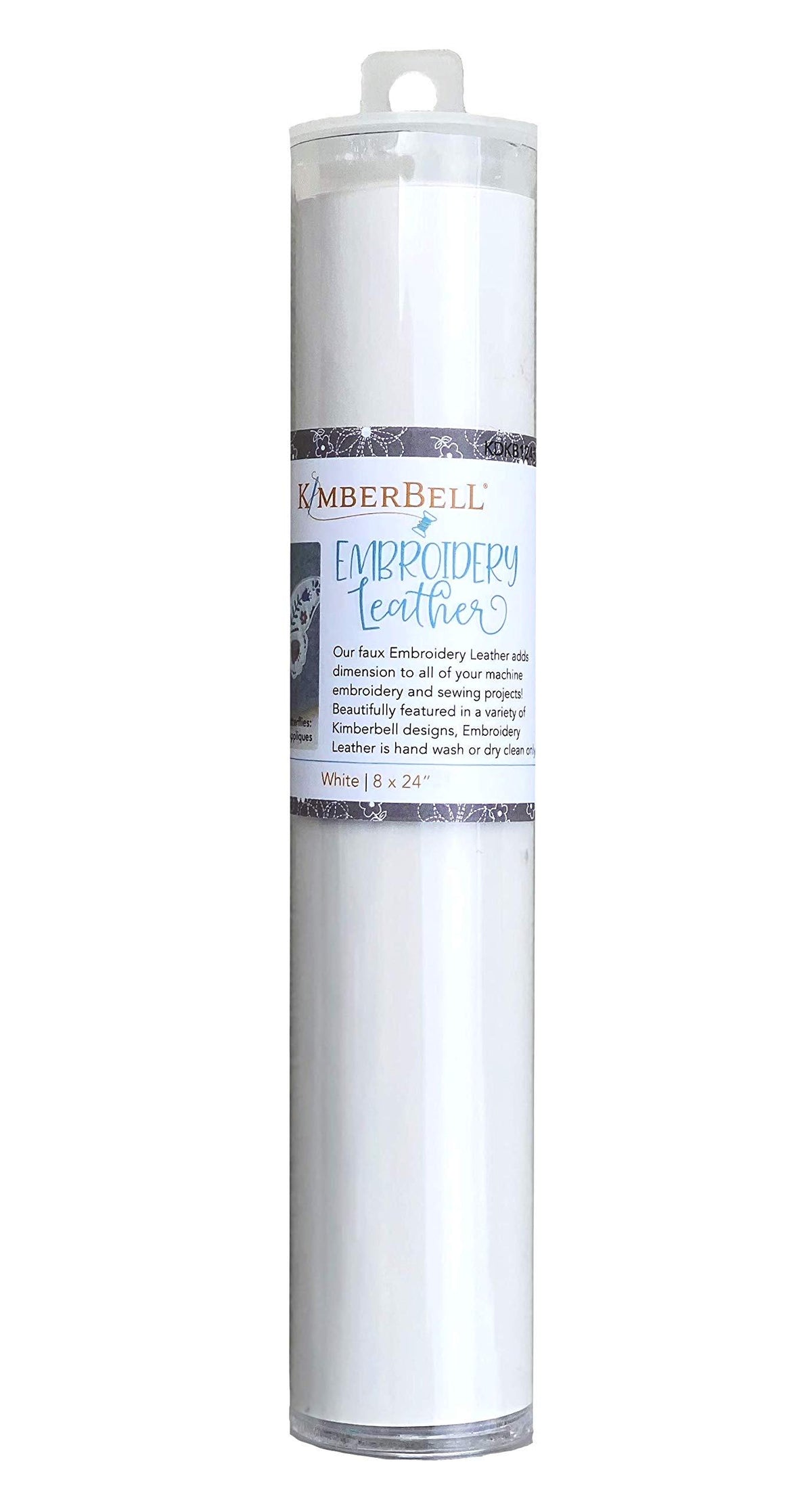 RETIRED!! Kimberbell Kimberbellishments 8"x24" Faux Embroidery Leather Sheet - White