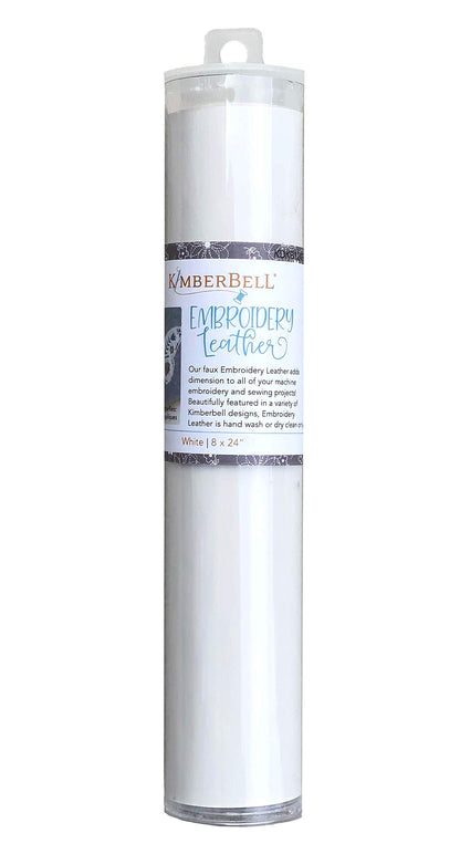 RETIRED!! Kimberbell Kimberbellishments 8"x24" Faux Embroidery Leather Sheet - White