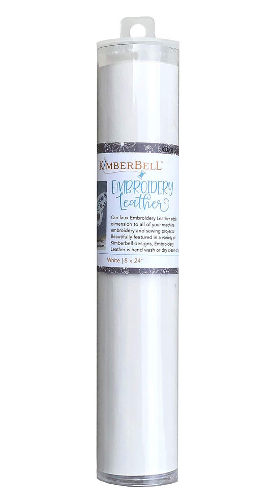 RETIRED!! Kimberbell Kimberbellishments 8"x24" Faux Embroidery Leather Sheet - White