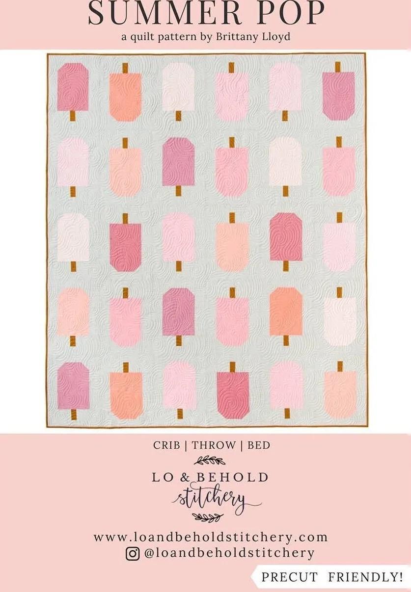 LIMITED EDITION!! Lo and Behold Summer Pop Quilt Kit Featuring Lewis & Irene Bumbleberries Fabric Collection Finished Size: 60"x70"