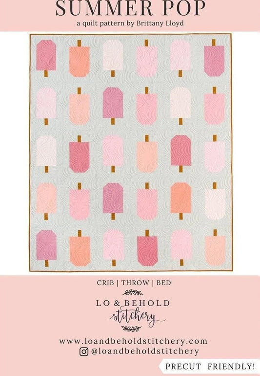 LIMITED EDITION!! Lo and Behold Summer Pop Quilt Kit Featuring Lewis & Irene Bumbleberries Fabric Collection Finished Size: 60"x70"