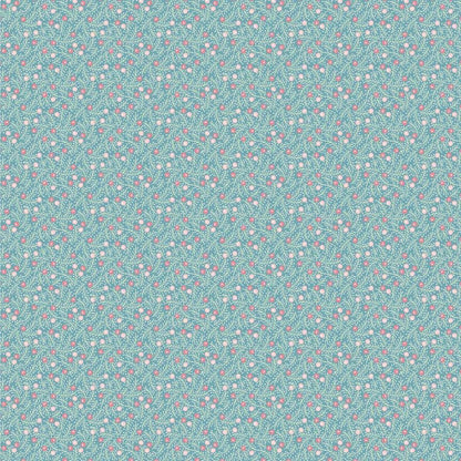 LAST BOLT! Poppie Cotton Frost & Flurry Fabric Collection Frosted Berries on Blue Authentic Premium 100% Cotton Fabrics