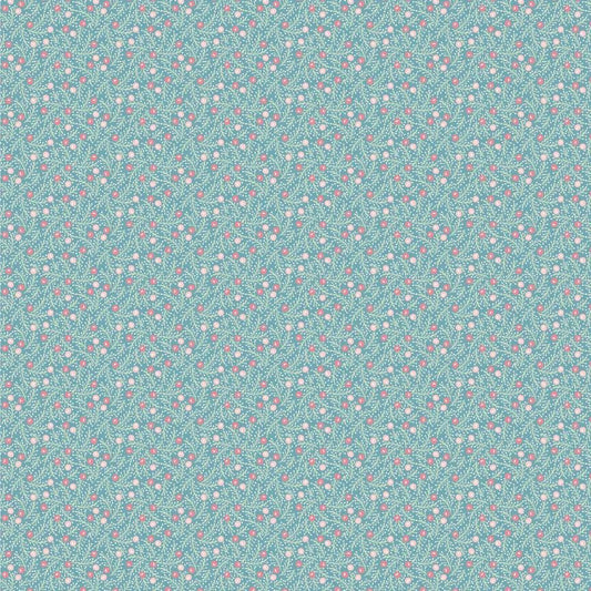 LAST BOLT! Poppie Cotton Frost & Flurry Fabric Collection Frosted Berries on Blue Authentic Premium 100% Cotton Fabrics