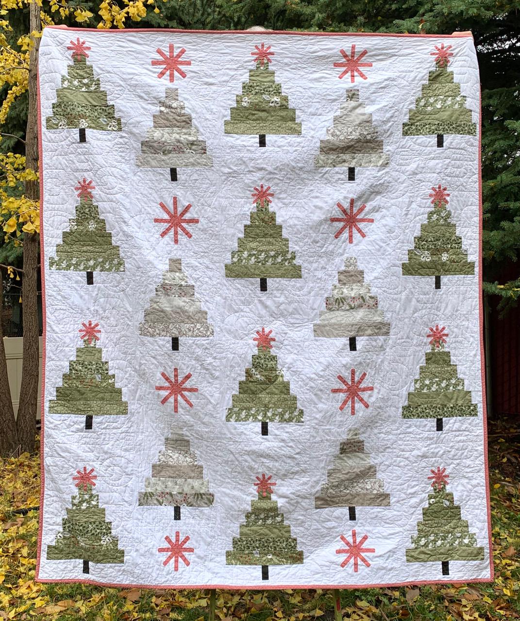 Cotton Street Commons Starlight Tree Farm Quilt Pattern Finished Size 70”x81”